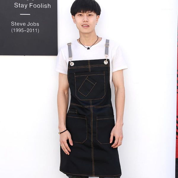 

apron cowboy korean fashion painting barista milk shop waiter printing hairdressing workwear custom logo1