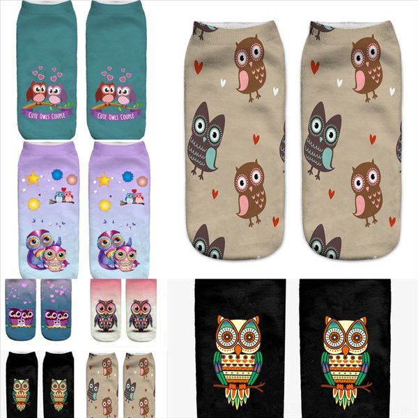 

jr926 winter maple leaf sock floor socks man against fashion socks thickened warm homewear animal print cold outdoor woolen owl, Black