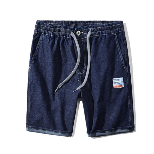 

summer jeans large size 34~42 44 46 loose black blue knee-length jeans men short stretch denim shorts brand pants for male