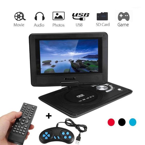 

portable car dvd player 9.8" dvd player game video control rechargeable 270 degree rotation with game fm radio tv av car charger1