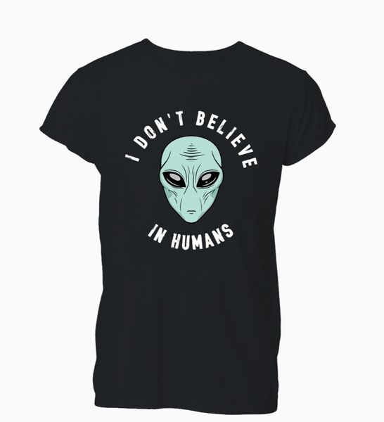 

sport new men t shirt fashion popular style man i don't believe in humans hipster swag funny t-shirt mens