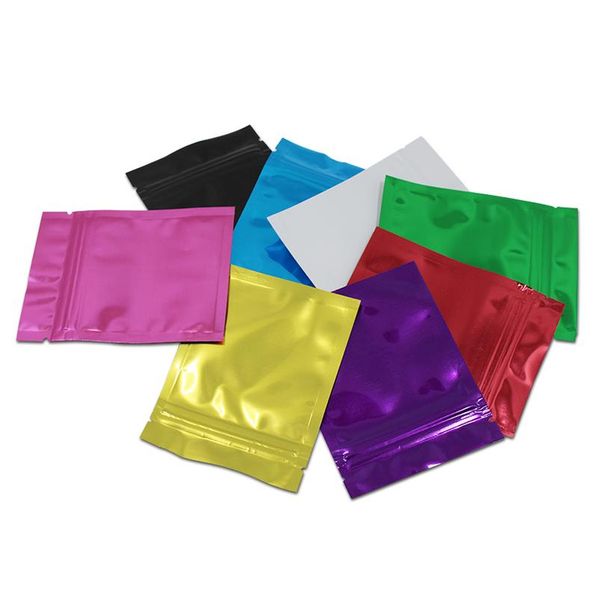 

200pcs 7x10cm (2.7x3.9inch) reclosable zip lock aluminum foil packaging bag mylar foil food storage zipper packi wmtawf
