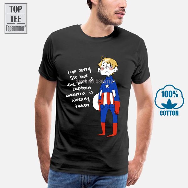 

sport brand new hetalia axis power captain america basic cotton black tee size s 3xl new men cotton t shirt t shirt men print