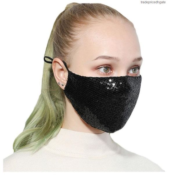 

dustproof bling protective sequin earloop face masks pm2.5 cover fashion glitter mouth cotton sports mask gift