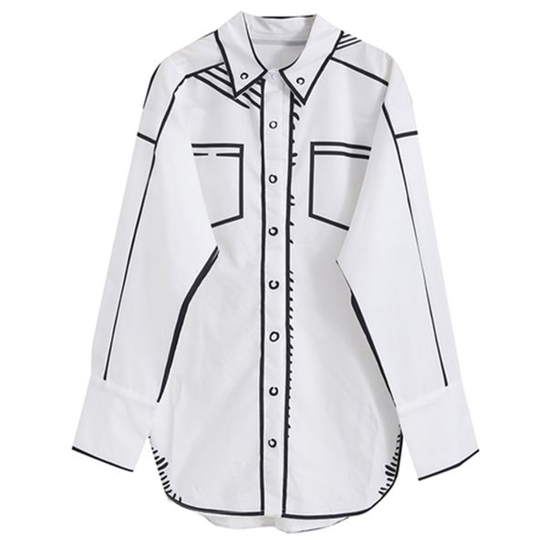

new autumn 2021 white shirt luxury designer woman street wear kpop pe6m jgbk