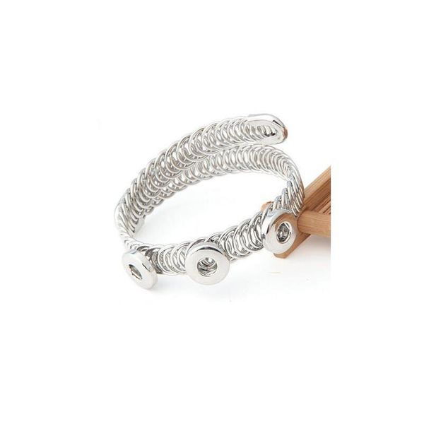 

gold silver color vintage bangle for women watches women metal snap button bracelet fit 12mm snap bbyanp, Golden;silver