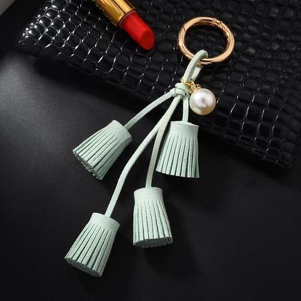 

new personalized gold leather tassel key chain women bag charm key ring valentines day gift women keychain jewelry eh312 h jllmqo
