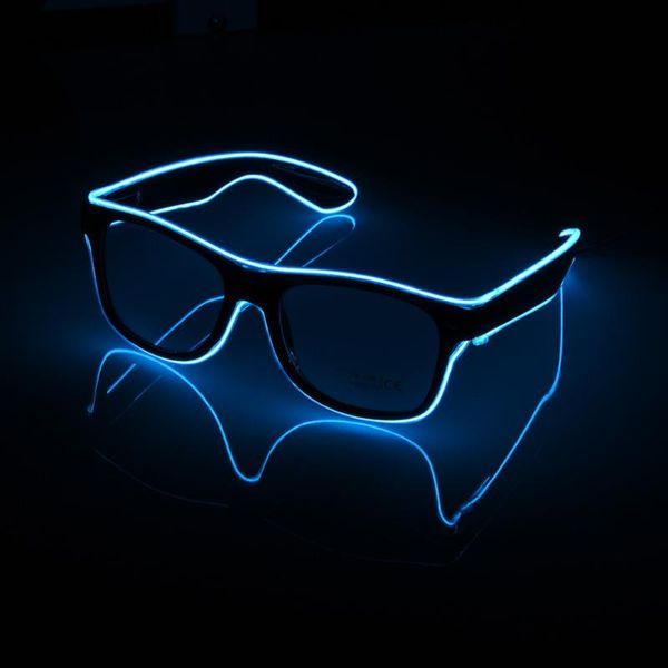 

flashing glasses el wire led glasses glowing party supplies lighting novelty gift bright light festival party glow sunglasses