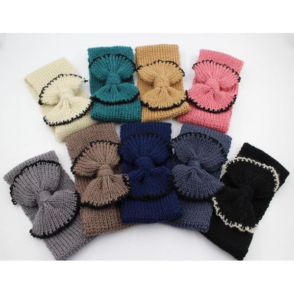 

women winter knitted headband turban for ladies crochet bow stretch hairband headwrap hair accessories girls elastic ha qylrij