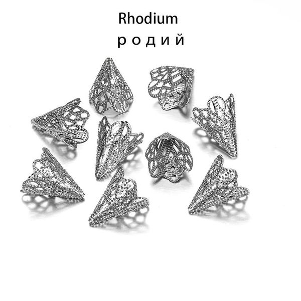 

30pcs 20x17mm alloy beads cap ancient charms flower shape pendant for jewelry making finding diy earring necklace supplies wmtond