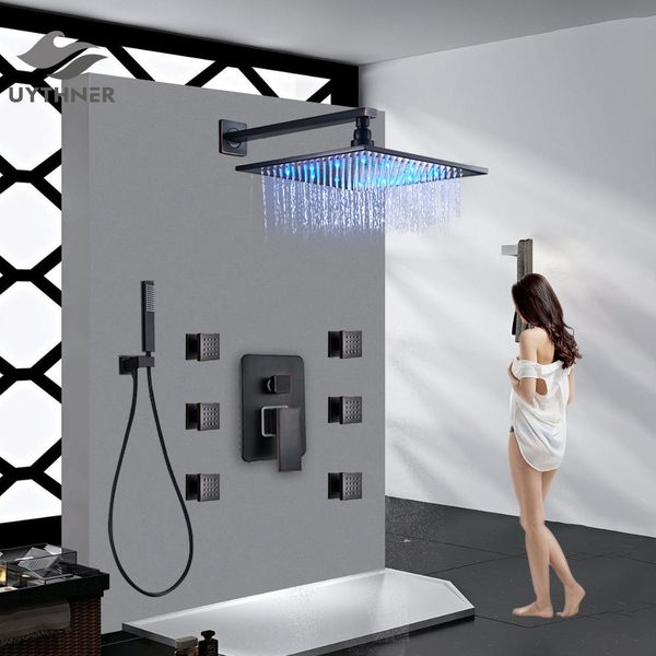 

bathroom faucet black bronze rain shower bath faucet wall mounted bathtub shower mixer tap bathroom shower faucet set qylage mywjqq