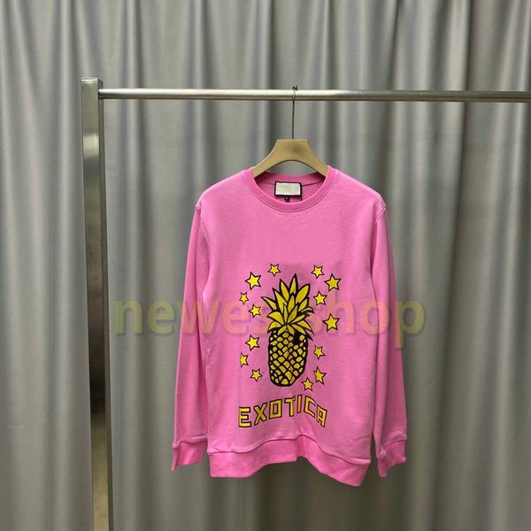 

2020 new europe fashion cloth for mens letter printed hoodies men womens pineapple print hoodie sweatshirt casual hoodie pullover coat, Black