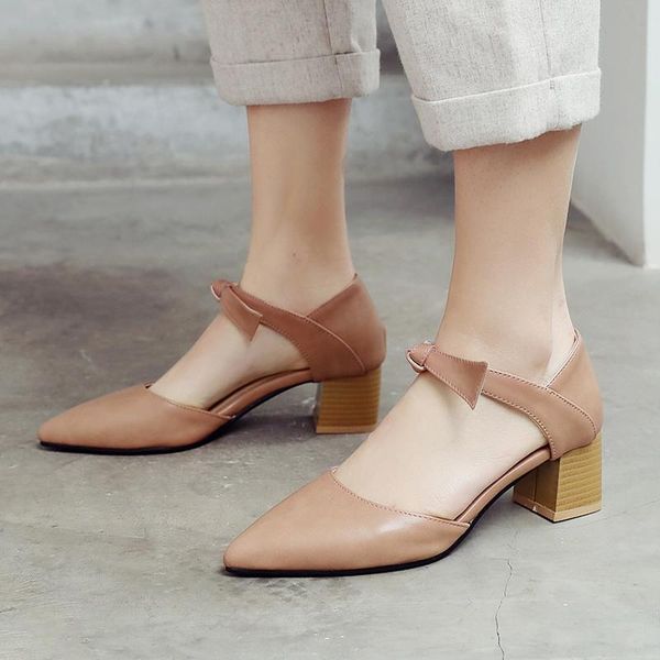 

plus size 34-46 women pumps summer shoes high heels woman party shoes slingback pointed toe buckle strap female dress, Black