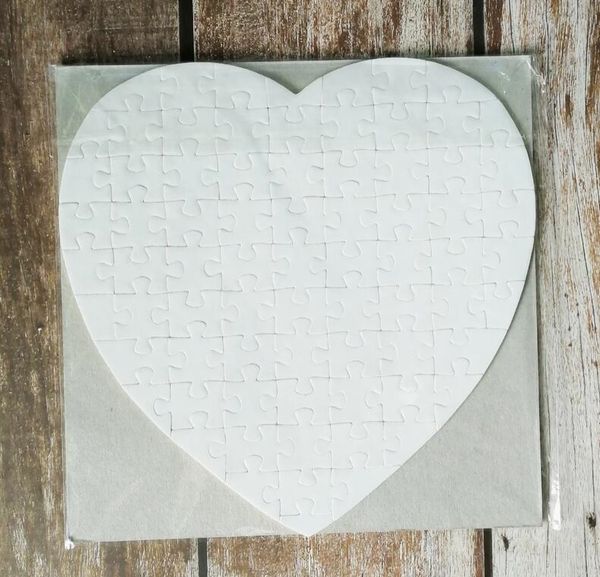

sublimation blank pearl light pager puzzles heart love shape puzzle transfer printing blank consumables child gifts