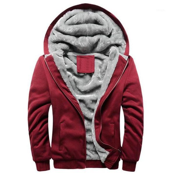 

men's hoodies & sweatshirts 2021 men winter thick warm fleece zipper coat sportwear male streetwear 4xl 5xl1, Black