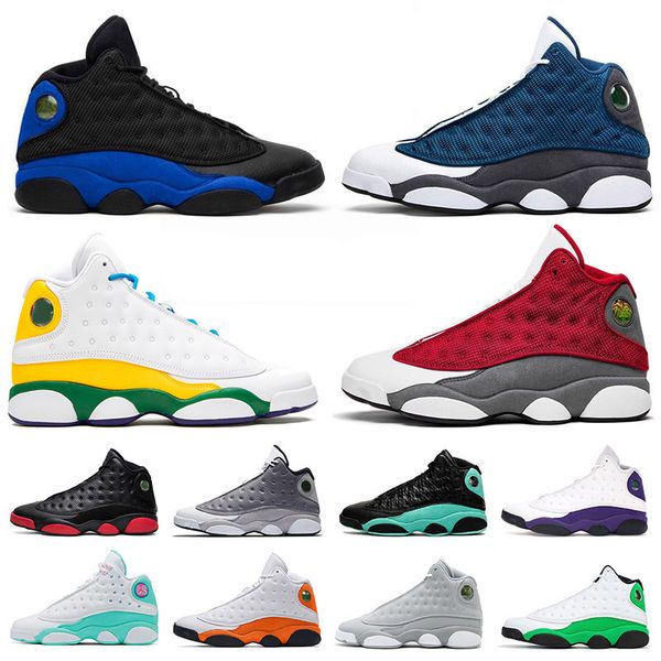 

mens womens basketball shoes 13s jumpman new flint 2020 lakers island hyper royal satinjordanretro 13 trainer sneaker, White;red