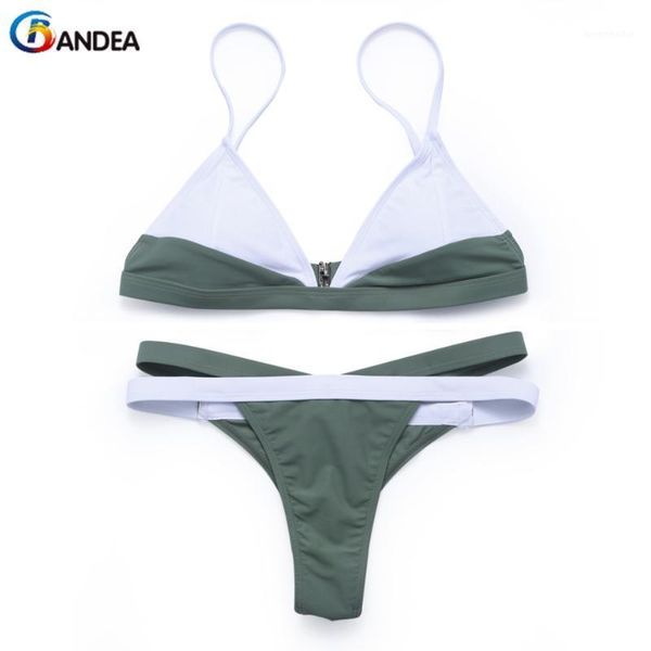 

bandea new bikinis women patchwork swimwear thong bottom bathing suit female padding swimsuit summer wear 20201, White;black