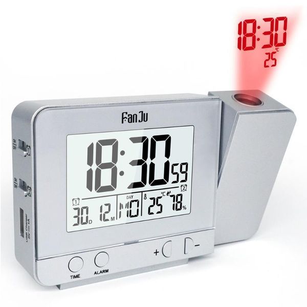 

fanju fj3531 projection alarm clock with temperature and time projection/usb charger/indoor temperature and humidity desk clock1
