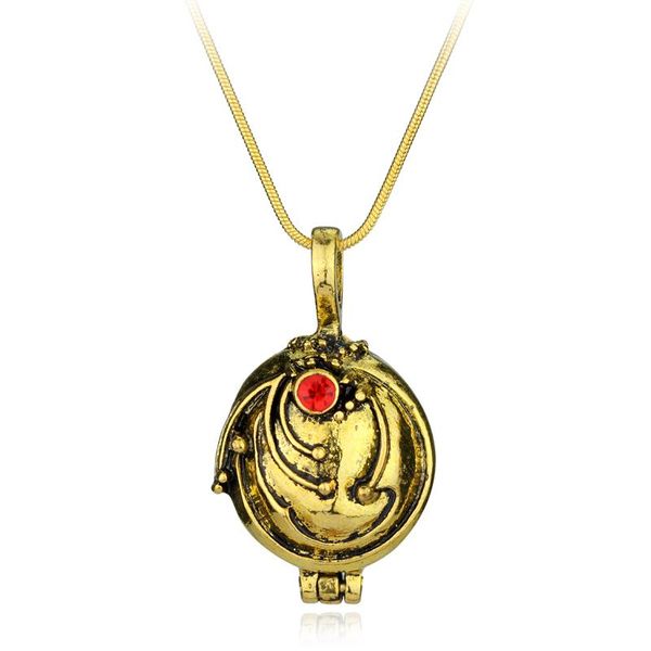 

new vampire diaries necklace elena gilbert retro verbena verveine p pendant medallion men & women's jewelry, Silver