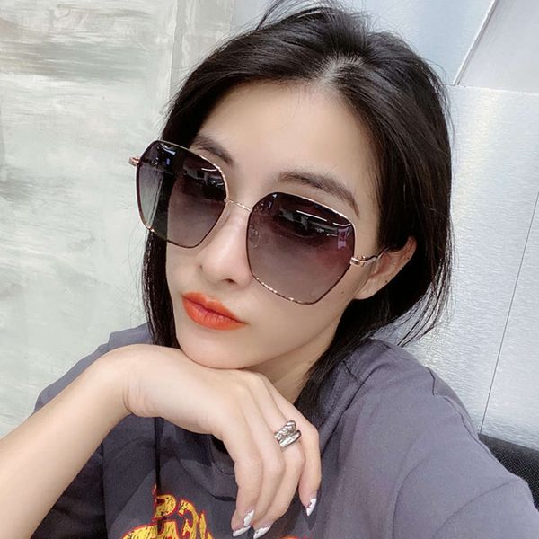 

sunglasses women's anti ultraviolet large polarizing frame glasses korean chaoda round face thin sunglasses 2020 new, White;black
