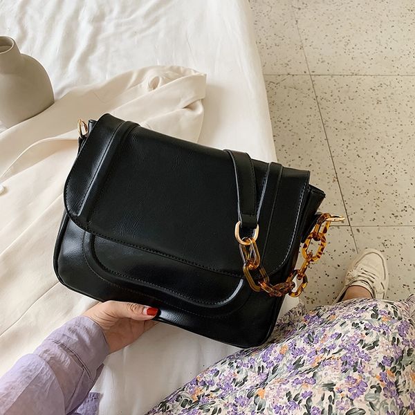 

dlys9 2020 style new style shoulder straddle fashion straddle capacity versatile bag women's foreign new business chain single shoulder