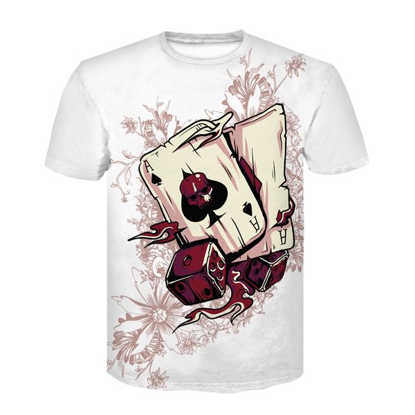 

playing cards print camisa masculina size king poker 3d print shirts anime hentai hentai men clothing