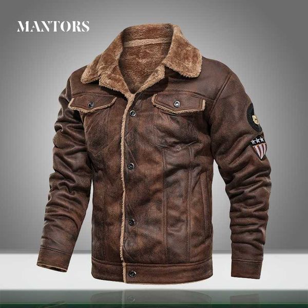 

warm tactical jackets men bomber military jacket winter male casual thick fleece wool liner pilot coat solid button multi-pocket 201009, Black;brown