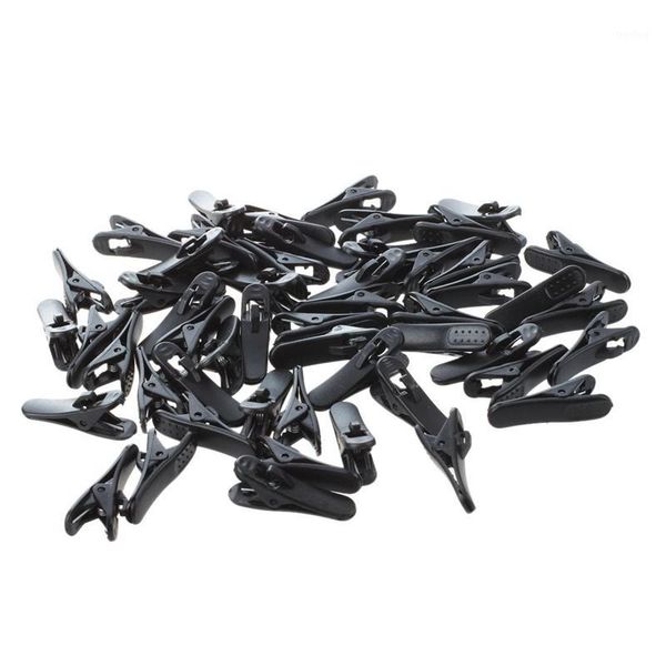 

microphones 50 pc del collar cordón de la solapa monte mic auricular cable alambre nip clip negro1