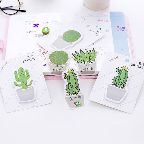 

cute cactus pad sticky sticker memo book note paper n stickers stationery office accessories school supplies 672