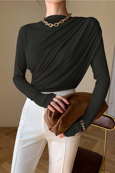 

2021 new long sleeve shirt autumn luxury designer woman clothes, Black;brown