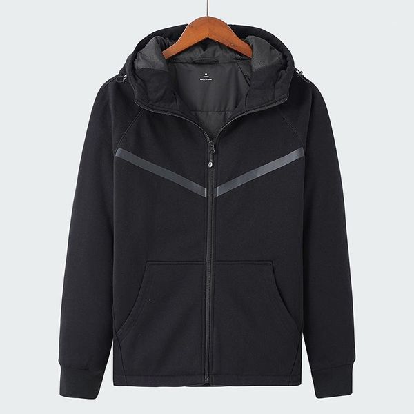 

brand men's down jacket men's winter 2020 thickened hooded youth sweater coat dmy9371, Black