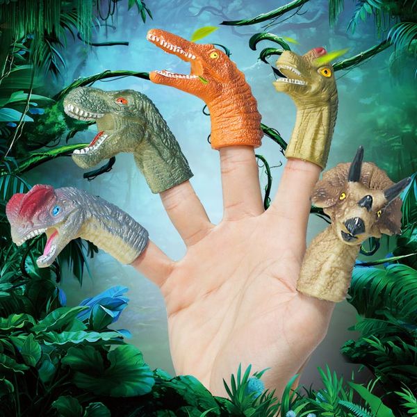 

kid toys finger dinosaur toy simulated tyrannosaurus model soft rubber dinosaur cover 2021 selling educational toys gift of the