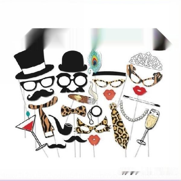 

p5l7l new leopard print fun wedding welcome and props funny paper party beard valentine's day usm9a p props funny