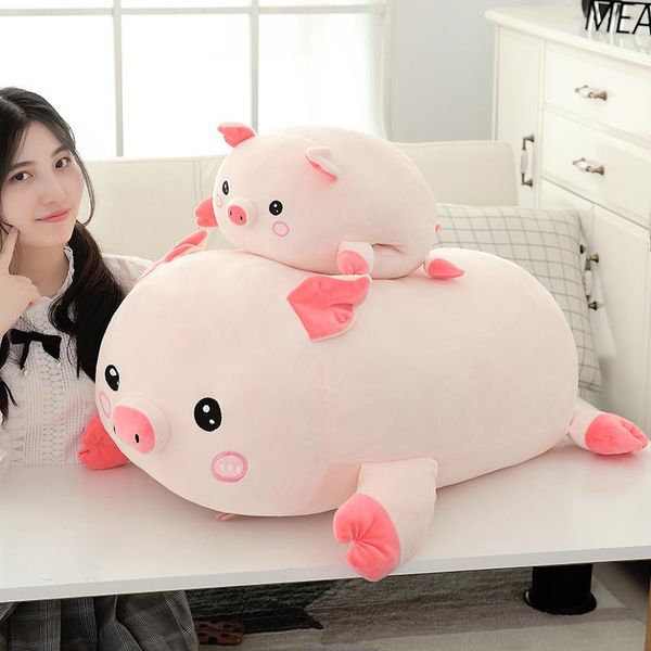 

40 90см super soft pig panda плюшевые игрушки чучела животных бросьте подушка розовый pig panda hand worm ортопедический подарок для детей w