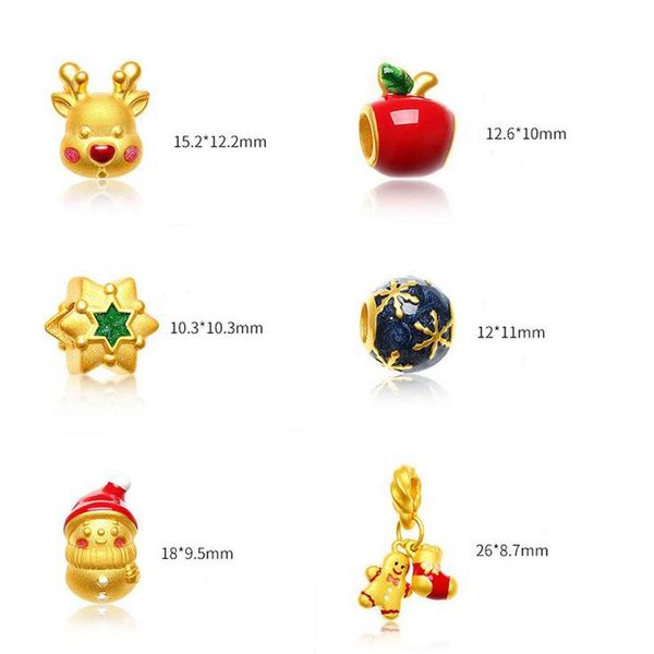 

beaded, strands fashion original christmas charms fit brand bracelet gold color skating boy&girls snowman tree bells beads snowfake pendants, Black