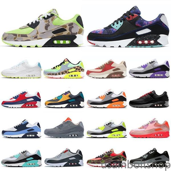 

new 90 men women shoes triple white black cool grey barely rose 90s mens trainers cushion surface sports sneakers size 36-45 us