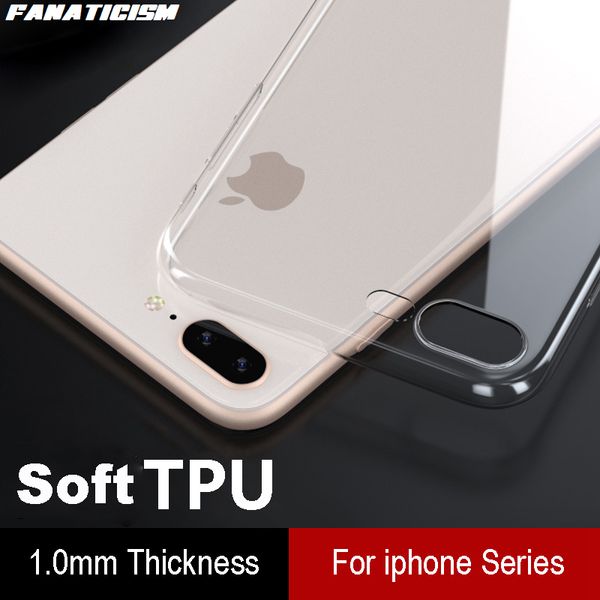 

1mm soft tpu shockproof clear case for iphone 7 8 plus camera protection silicone cover for iphone se 2020