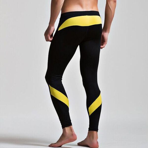 

winter thin fleece thermal underwear men long john pants warm leggings mens spandex tights compression sweat pants brand, Black;brown