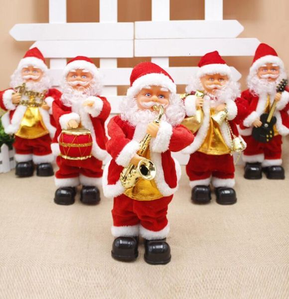 

5styles electric dancing toy music santa claus xmas doll for kids party christmas decorations gga3561 dviu