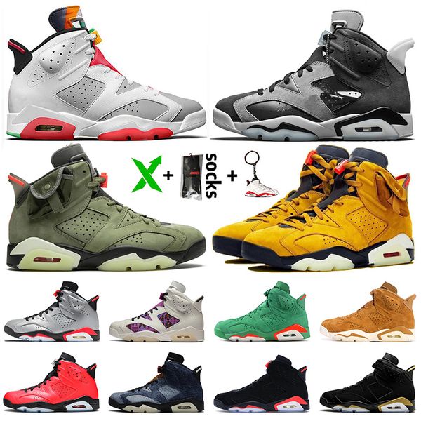 

selling 2020 jumpman 6 6s mens basketball shoes satin jordan retro hare 6 hare travis scotts cactus jack unc trainers sneakers