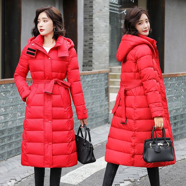 

2021 new new women casual thick winter jacket outerwear hooded long coats h53u, Black