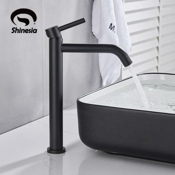 

tall type basin sink faucet deck mount cold mixer tap chrome/black/white polished bathroom faucets1