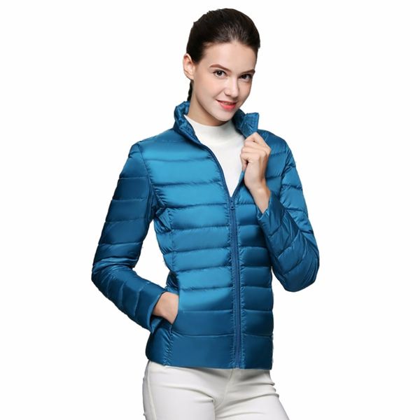 

2020 winter 2020 female coat ultra light 90% white duck jacket warm ladies coats down spring outwear hunv, Black