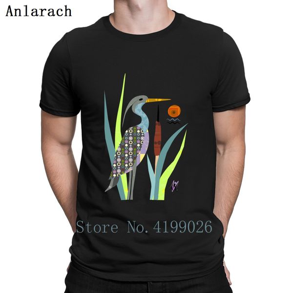 

waterbird heron футболка graphic тройника способа рубашки весна осень streetwear тонкий заказ круглый воротник рубашки спорта с капюшоном то