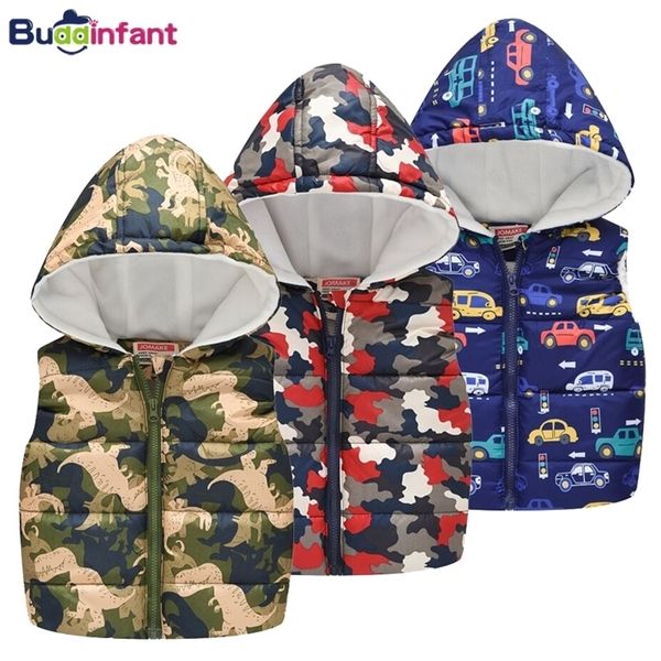 

toddler kids vest baby boys sleeveless jacket hooded warm waistcoat fleece lined coat girls warm outwear dinosaur 201106, Camo