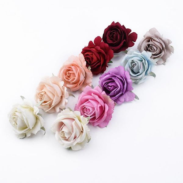 

30/50pcs artificial flowers for home decor wedding bride wrist flower diy scrapbooking gift christmas decorative flowers wreaths1
