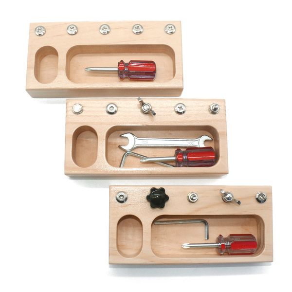 

2021 latestwooden material sensory screw educational bolts sets toys for children juguetes montessori a1046f new