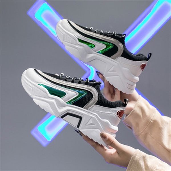 

white 2021 new autumn warm of chunky sneakers breathable women basket women's shoes a1cv, Black