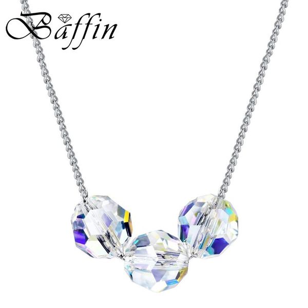 

chains baffin women simple crystals beads fancy stone pendant necklaces made with elements silver color jewelry
