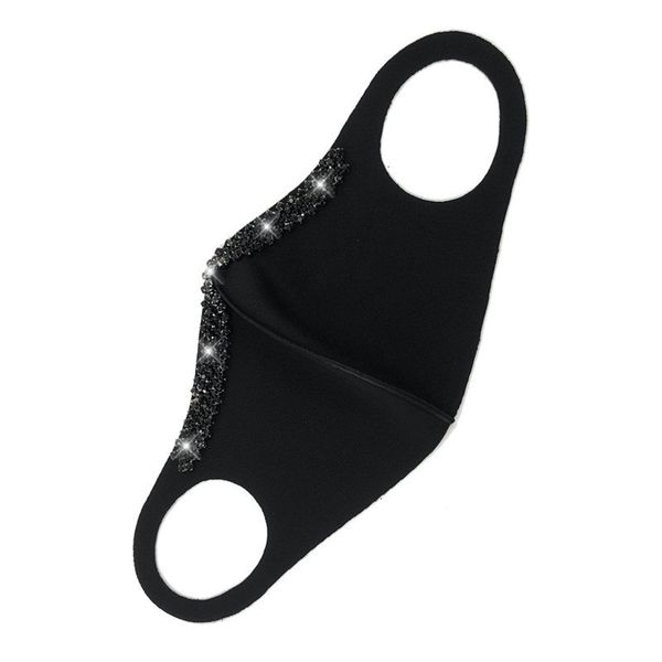 

woman cotton reusable man blends black rhinestone fashion face mask dhl 2 n242d